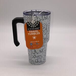 Iceware Wild Eye Designs Ghost Travel Tumbler Cup 30oz Black & White New